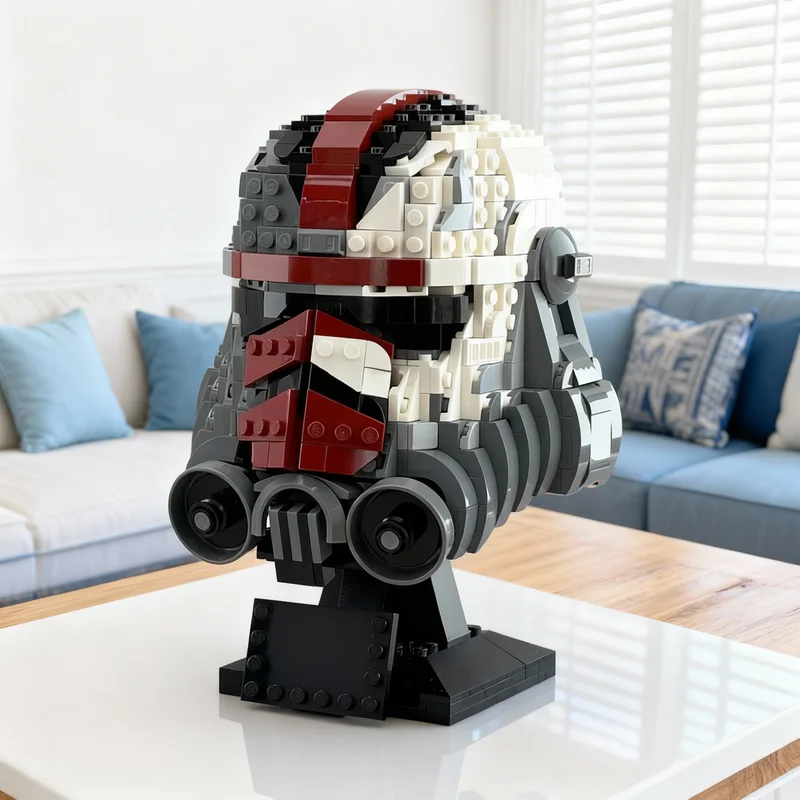 839pcs MOC Bad Batch Helmet HUNTER Star Battle Model Building Blocks Desk Decor, Desktop Decor, Home Decor For Son Holiday Gift