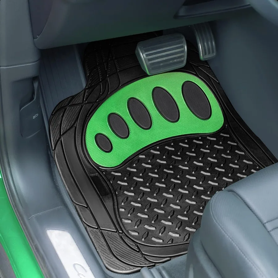 Automotive Floor Mats HeavyDuty Footprint Design Rubber Floor Mats for Cars Universal Fit Full Set ClimaProof Floor Mats Trimma