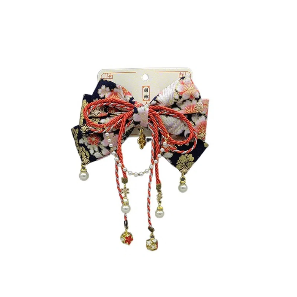 

Creative Japanese Style Sakura Bow Hairpin Retro Sweet Bowknot Hair Clip Headdress Hair Accessories Side Clip Girl