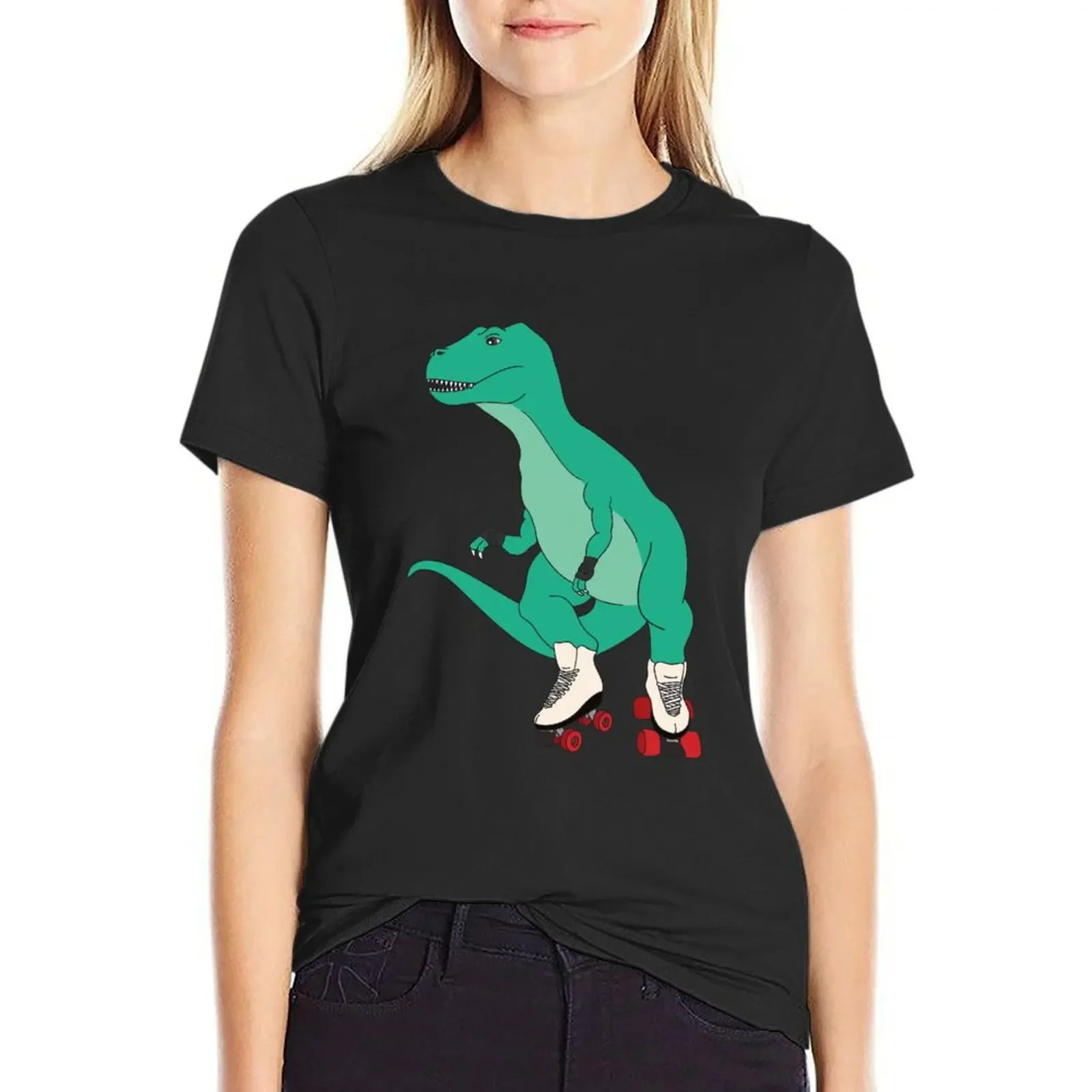 

Tyrollersaurus Rex T-Shirt customs design your own vintage clothes tees heavyweights t-shirt dress for Women long