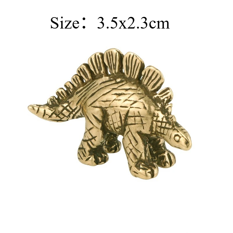 Trendy Personalized Hot Sale Jurassic Stegosaurus Miniatures Brass Ornaments Archaized Antiqued Bronze Colored Desk Home Decor