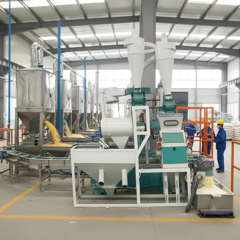 Multi-Functional Electric Automatic Grain Flour Mill for Corn Wheat Sorghum with Powder Production