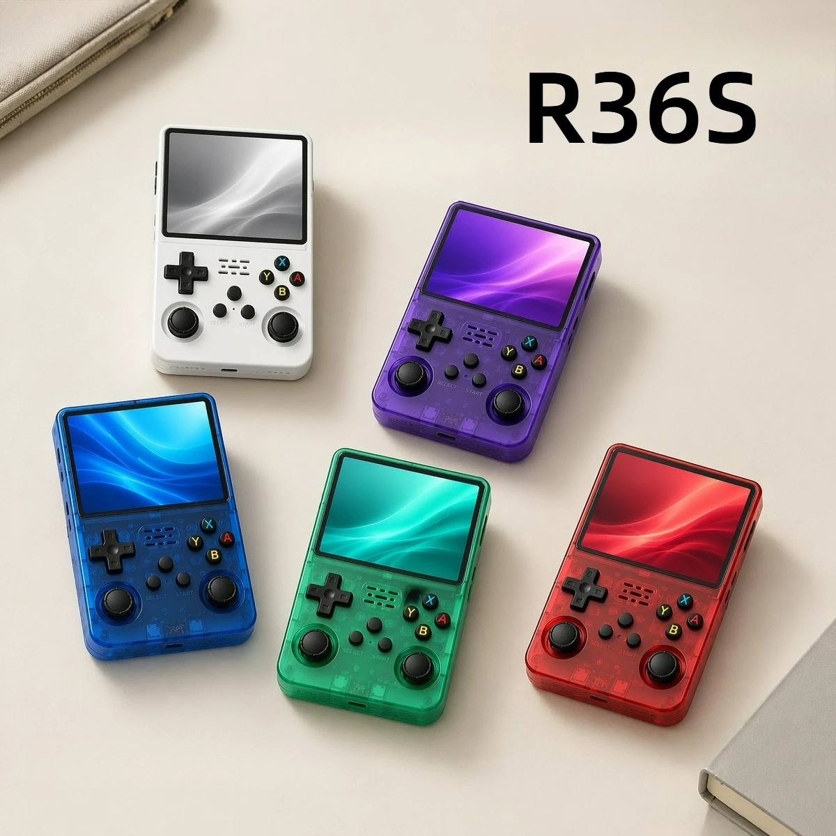 Console de Jogo Portátil R36S com Tela IPS de 3,5 Polegadas e 64G de Jogos Clássicos Retro