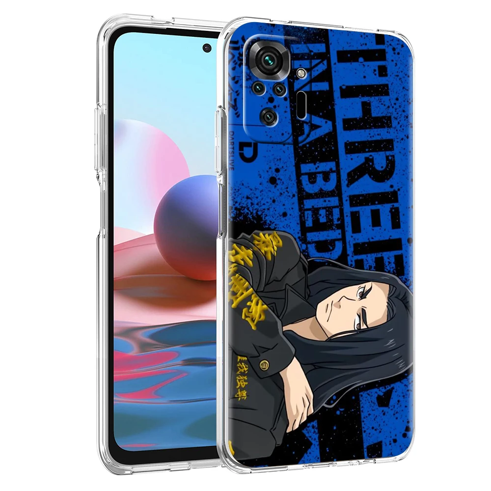 Tokyo R-Revengers A-Avengers Phone Case Cover for Redmi Note 10 11 11T 7 8 8T 9 K40 Gaming 9A 9C Pro Plus Transparent Soft Shell