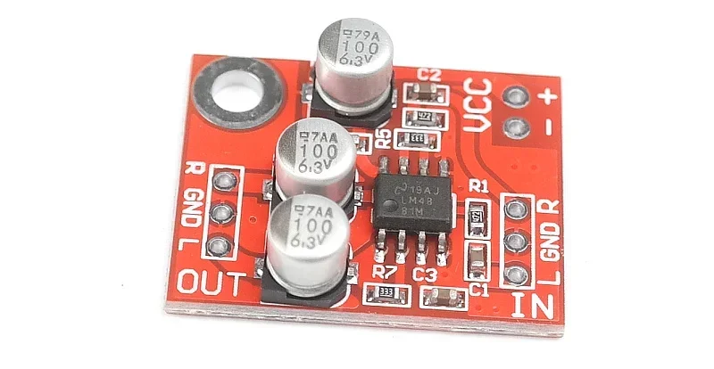 Lm4881ヘッドフォンアンプボード、ミニオーディオプリアンプ、新品