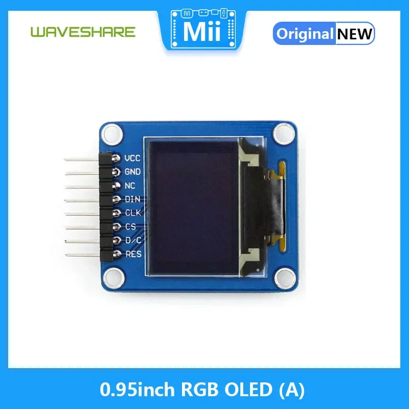

5pcs/lot 0.95inch RGB OLED (A) 1331 Driver Chip, OLED Module 96 x 64 Resolution SPI I2C Interfaces with Horizontal Pinheader