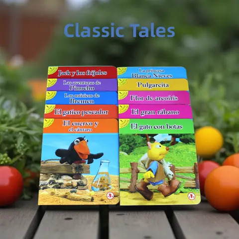 Libro de imágenes en español para niños de 3 a 8 años, libro de cuentos educativos, cuento de hadas clásico, para dormir, Montessori, Español