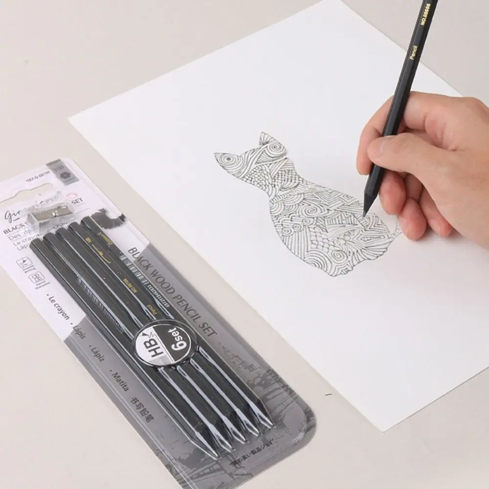 

Soft Sketching Pencil 2H HB Graphite Mixed Charcoal Pencil Durable Art Supplies Drawing Pencil Set Drawing Stationery
