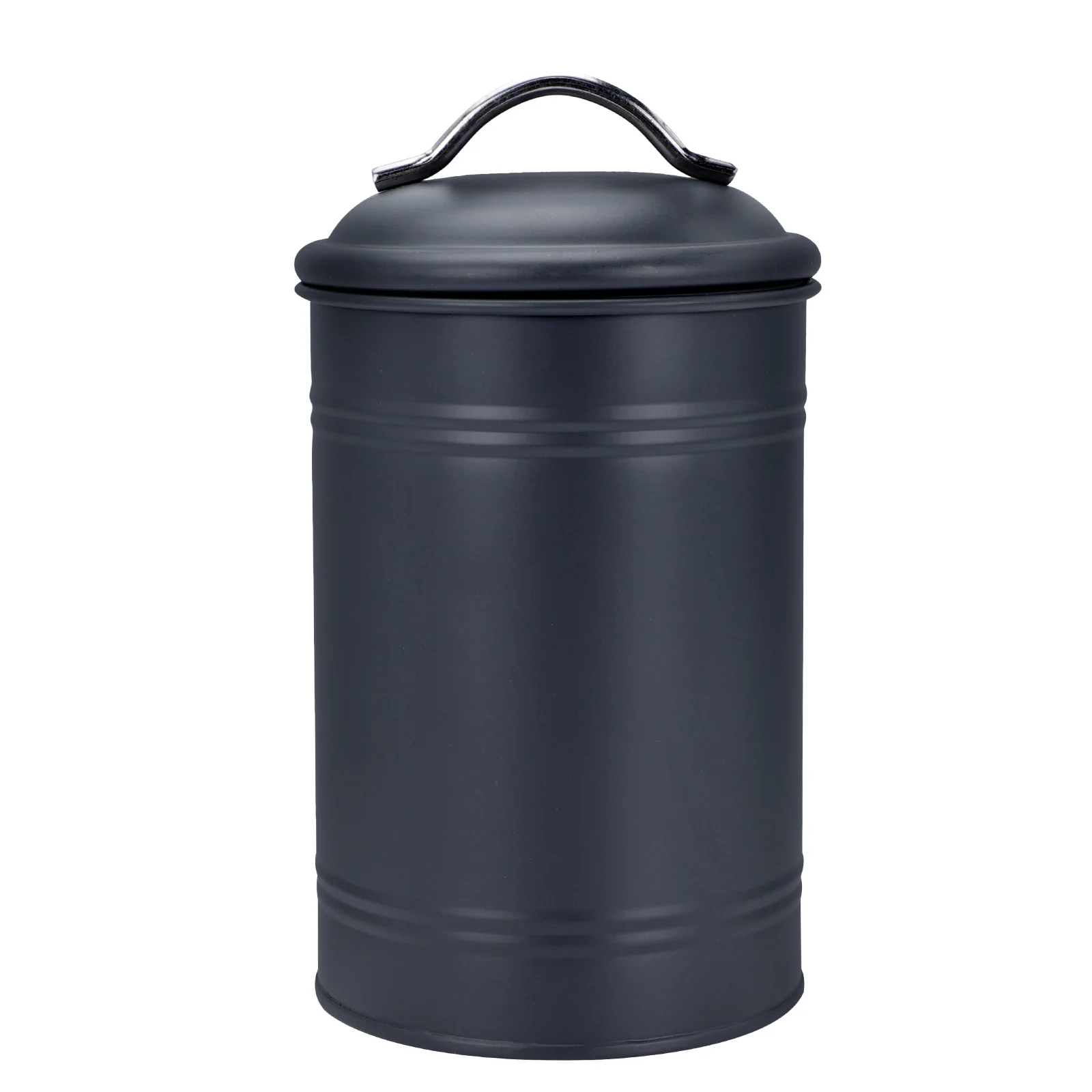 

1Pcs Tea Storage Jar Heavy Duty Iron Material Multi Purpose Food Canister Reusable Container for Kitchen Snacks Grey