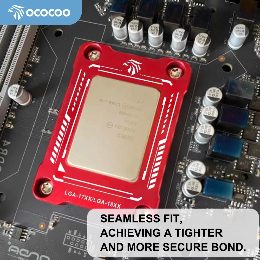 OCOCOO LGA1700 CPU Bending Correction Bracket Aluminum Frame For Intel 12 13 Gen Hollowed Design Heat Dissipation Protector
