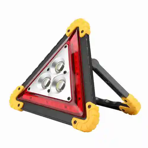 Imagen 1 del producto Señal de parada triangular de seguridad de emergencia para avería de coche multifunción de 30W con luz de advertencia LED roja luz triangular LED señal de parada de coche