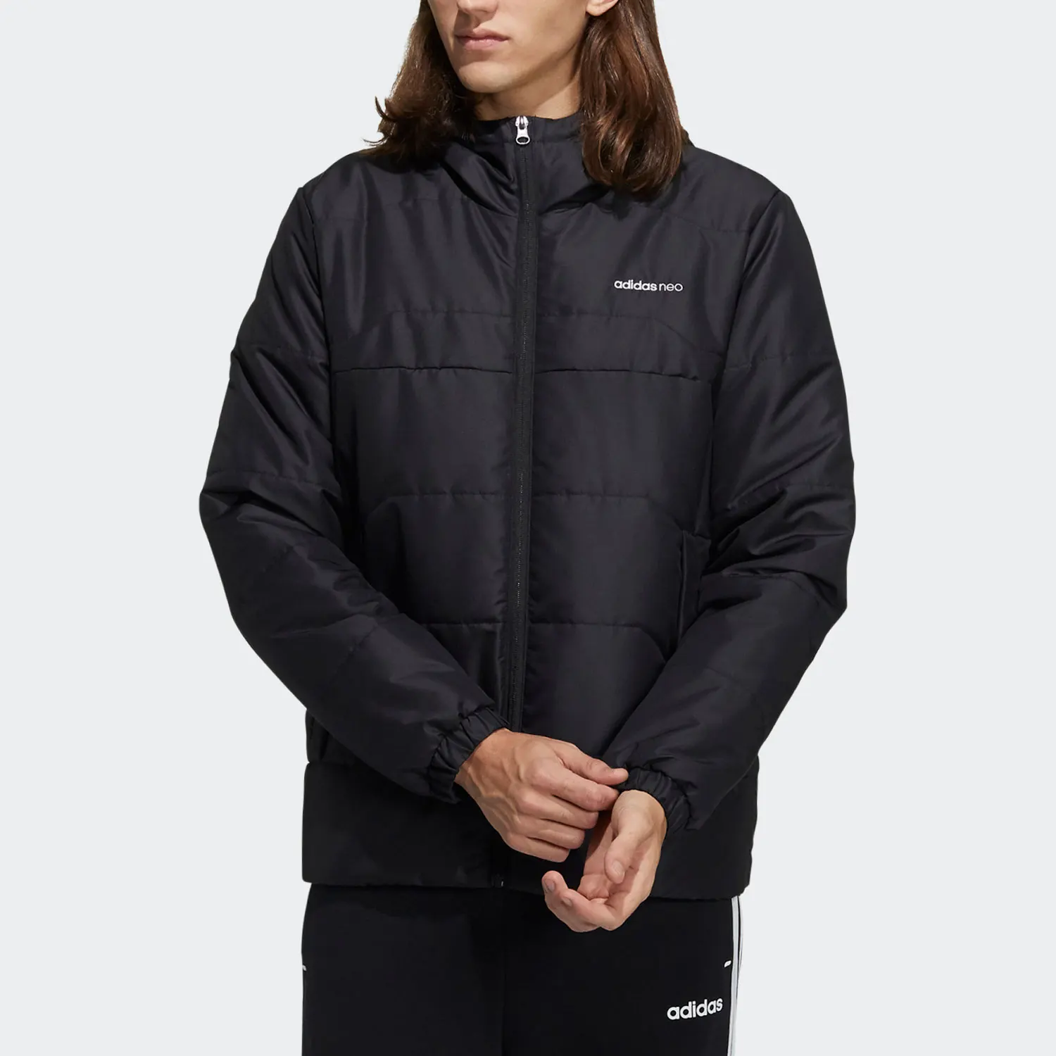 Adidas genuine Neo men's sports warm hooded cotton jacket H45236