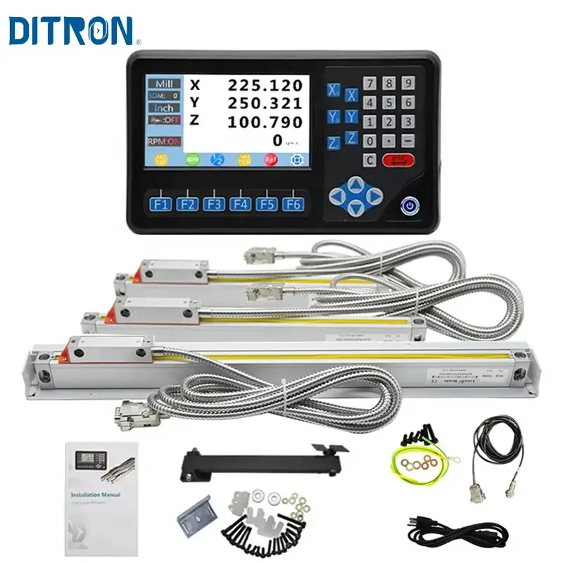 2 Axis /3 Axis DRO Digital Readout Display Linear Glass Scale Encoder Optical Grating Ruler for Lathe Milling Machine