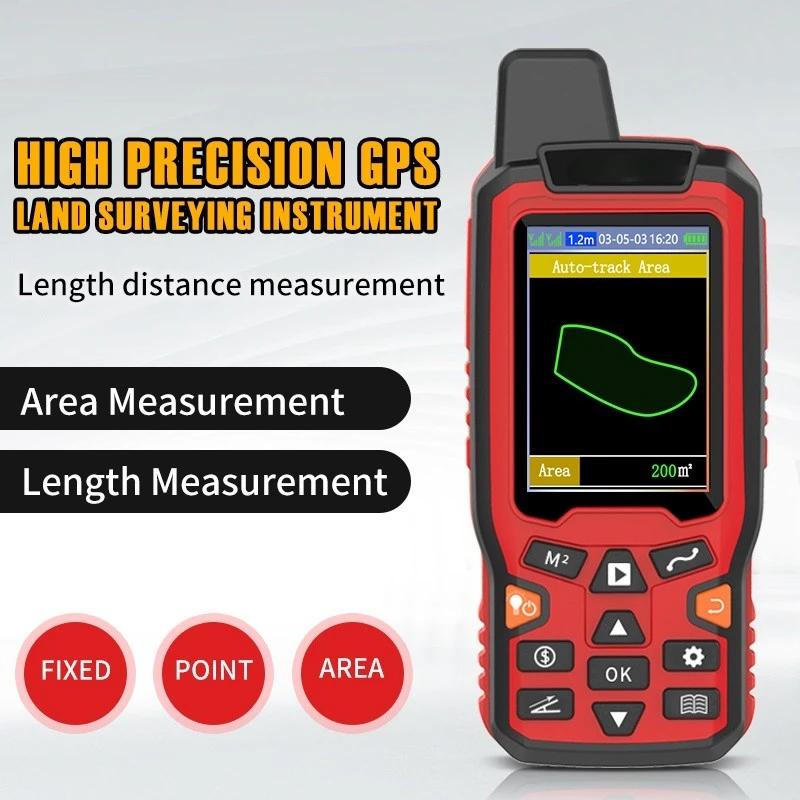 High Precision Handheld GPS Land Area Meter for Real Time Area Length Display Area Acre Measuring Instrument Test Device