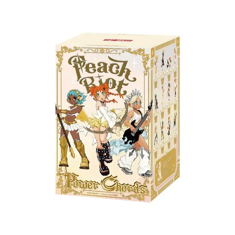 POP MART Peach Riot Power Chords Serie Blind Box Original Spielzeug Überraschungstüte Mystery Box Puppe Niedliche Anime-Figur Ornament Geschenk