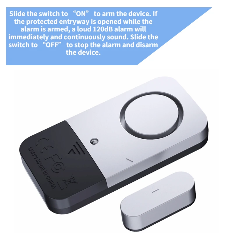 Door Sensor 120dB Loud Wireless Door Window Home Alarm Security Protection Window Sensor Detectors Burglar Alarm Kits