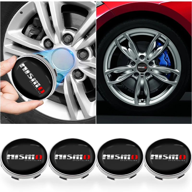 4pcs 56/60mm Car Wheel Center Cover Hub Cap Badge Replacement Sticker For Nissan Nismo Tiida Teana GTR Juke Note Versa Almera