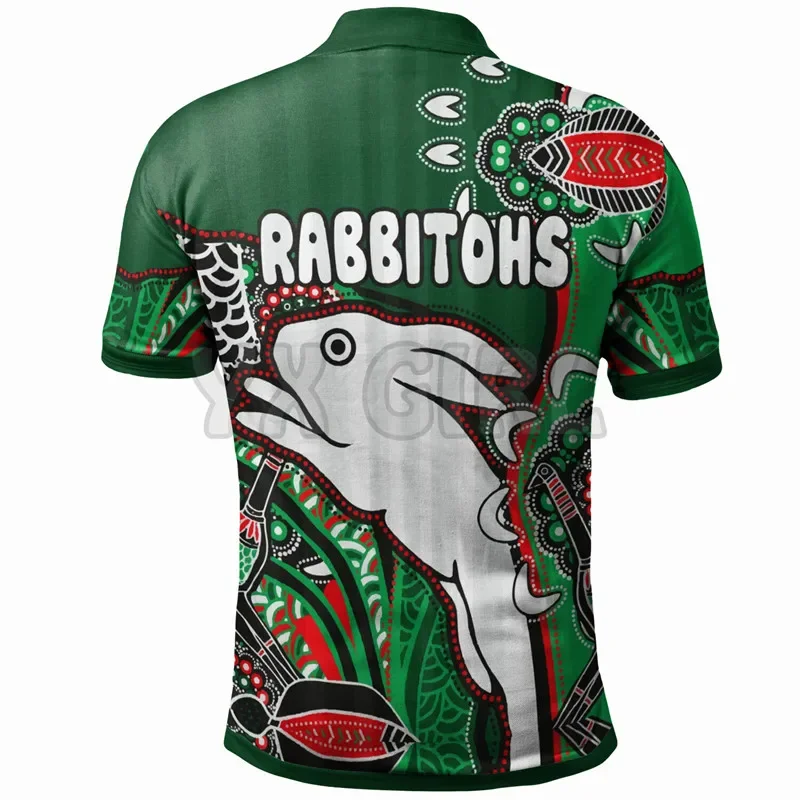 2024 Summer shirts women for men Rabbitohs Rugby Indigenous Dreaming Rabbitohs 3D printed Short sleeve t shirts Tops camisas