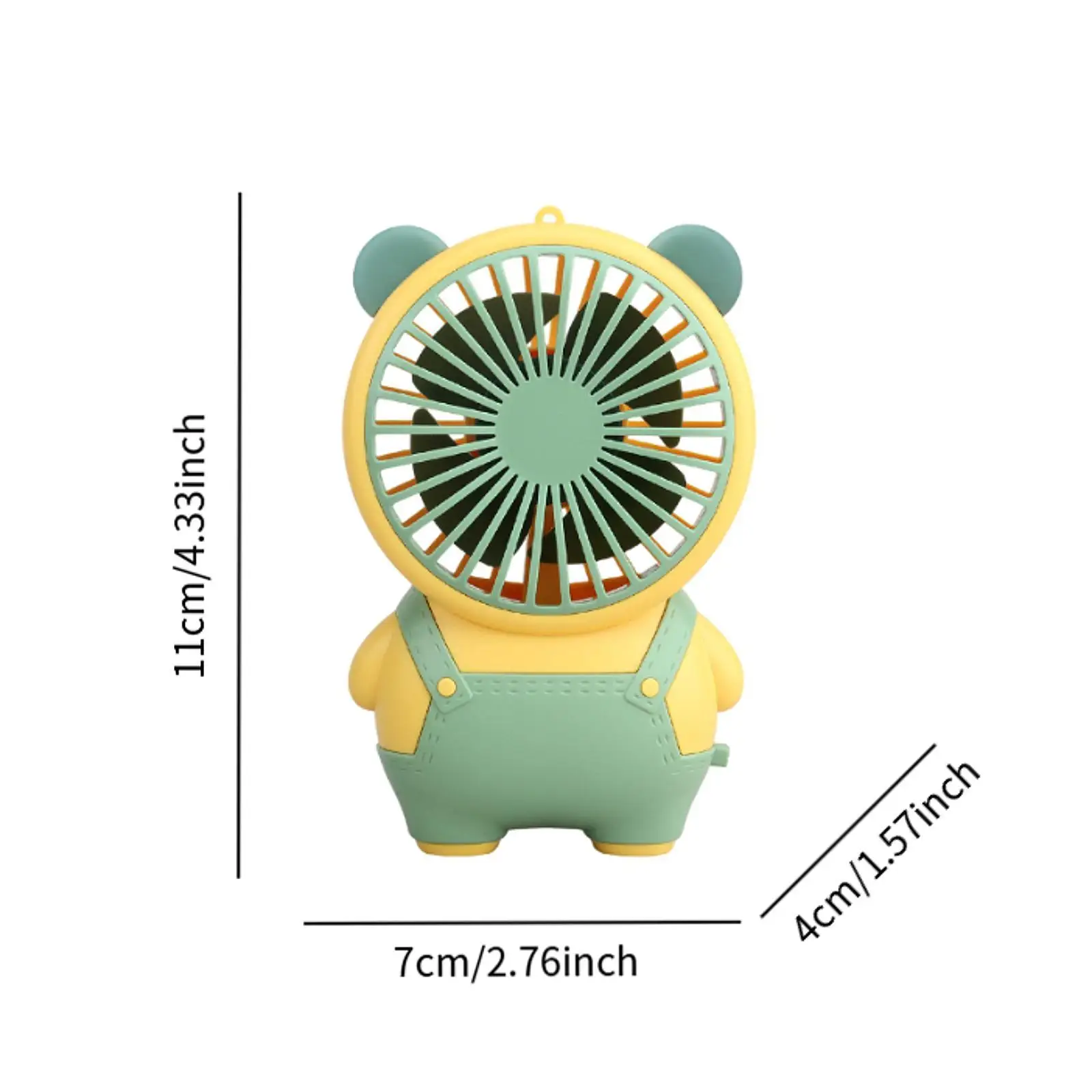 Ручной вентилятор с зарядкой через USB, маленький персональный вентилятор с героями мультфильмов для рыбалки, кемпинга, путешествий