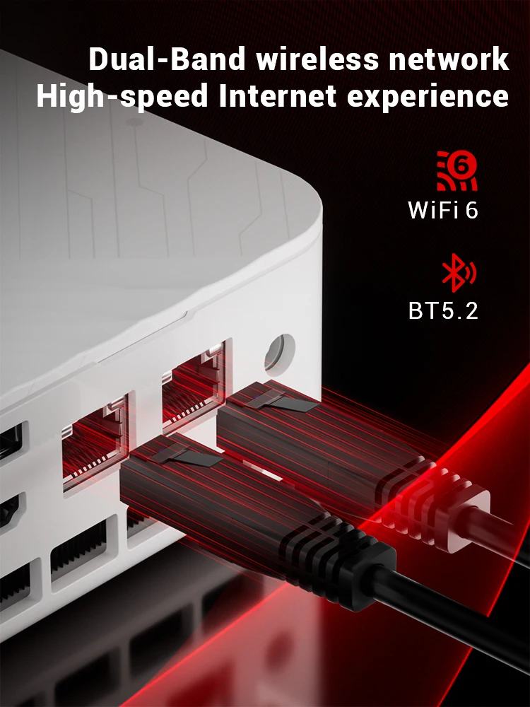 Firebat AM02 كمبيوتر صغير AMD R5-7430U 6C/12T 16GB DDR5 512GB SSD ألعاب كمبيوتر مكتبي صغير نافذة 11 Pro WiFi 6/BT5.2 Type-C