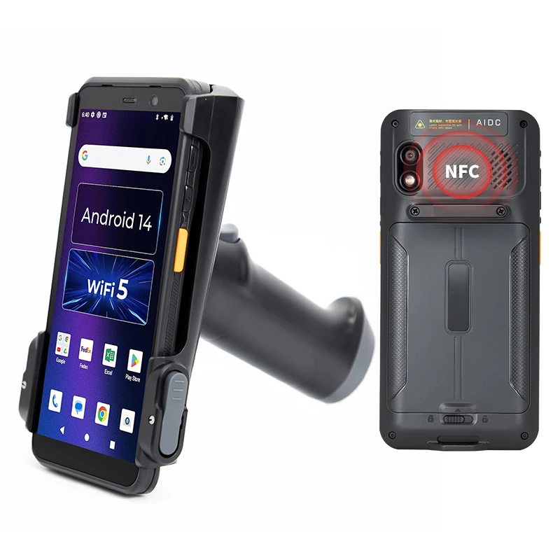 PDA 8Core 6InchesTouch Screen Android14 Handheld Terminal 1D/2D Terminal Device 5000Ah With WIFI NFC for Express