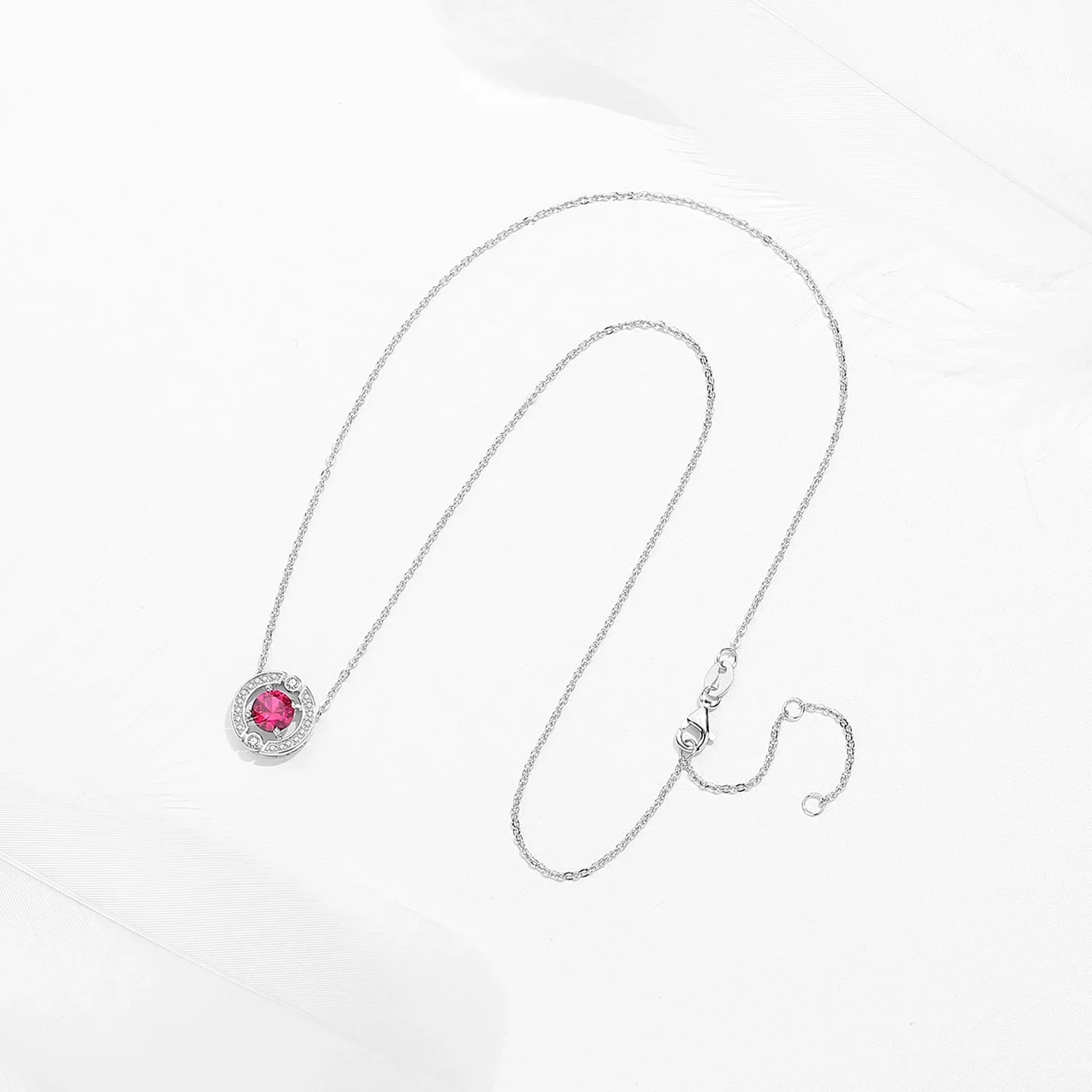 KALETINE Classic 925 Sterling Silver Necklace Women Designer Luxury Jewelry Bride Statement 12 Birthstone Necklace image 3