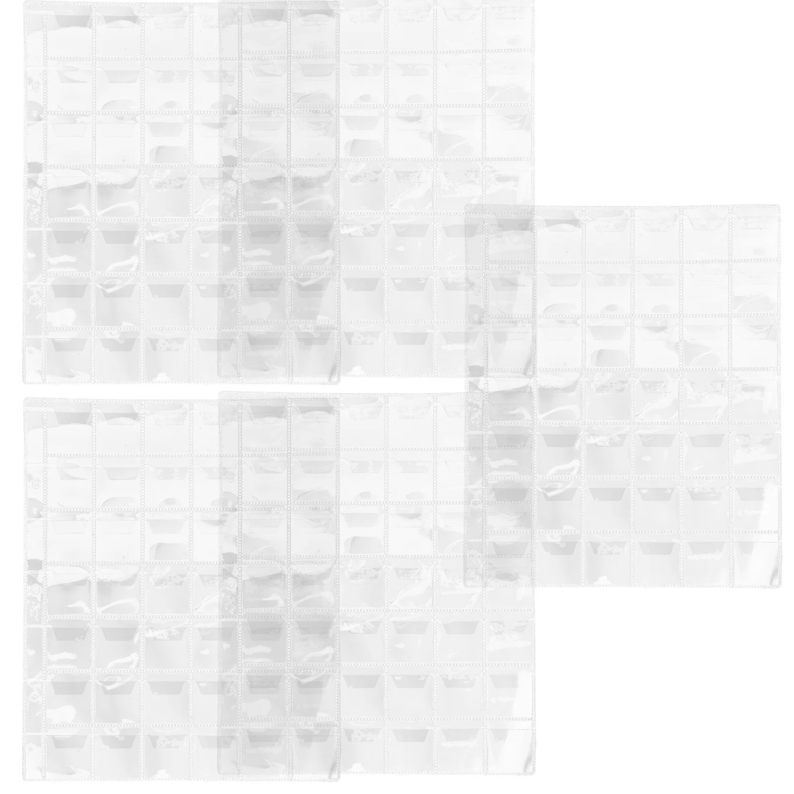5Pcs Coin Collection Holder Album 42 Pockets Transparent Pages for Coins Banknotes Cards Collectibles Storage