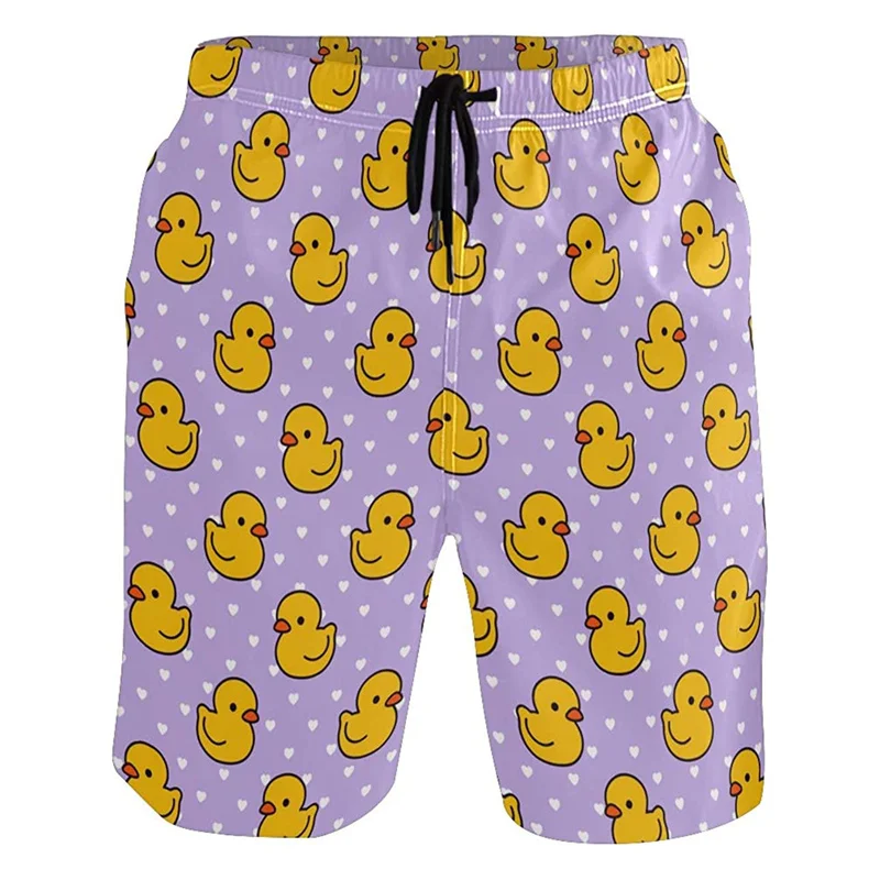 Animal Dog Flamingo Duck 3D Print Beach Shorts Men Kids Summer Swim Trunks Quick Dry Surf Board Shorts Street Short Pants