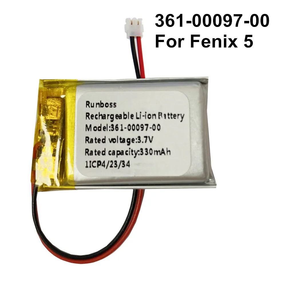 Watch Battery 361-00097-00 330mAh for Garmin Fenix 5/5 Plus,5F,6/6X/6X Pro,Approach S60,Forerunner 935,945