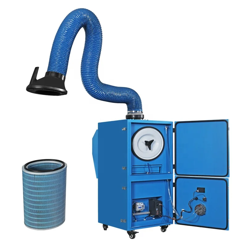 Mobile Welding Fume Extractor - 360° Flexible Suction Arm High Efficiency Smoke Purifier