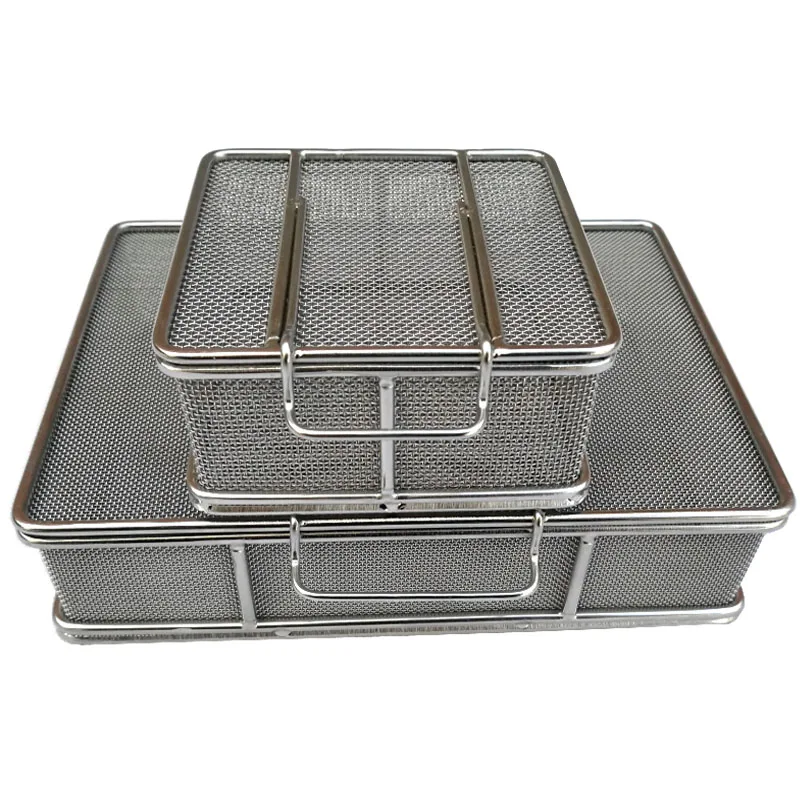 1/2mm Hole Medical Instruments Sterile cleaning storage Containers Box tray basket wIth locking clips For Ophthalmic Dental