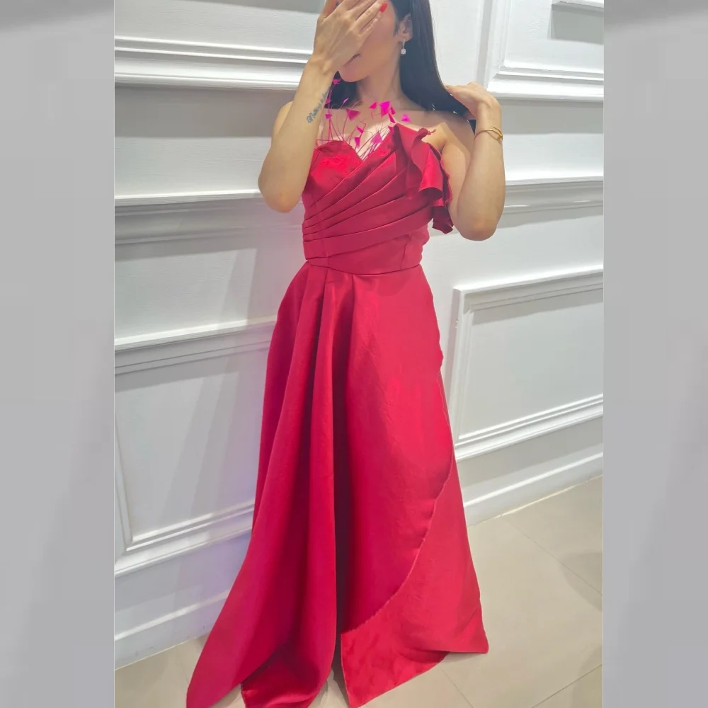 

Customized Sparkle High Quality Exquisite Jersey Tassel Ruched Clubbing A-line Sweetheart Bespoke Occasion Gown Long Dresses