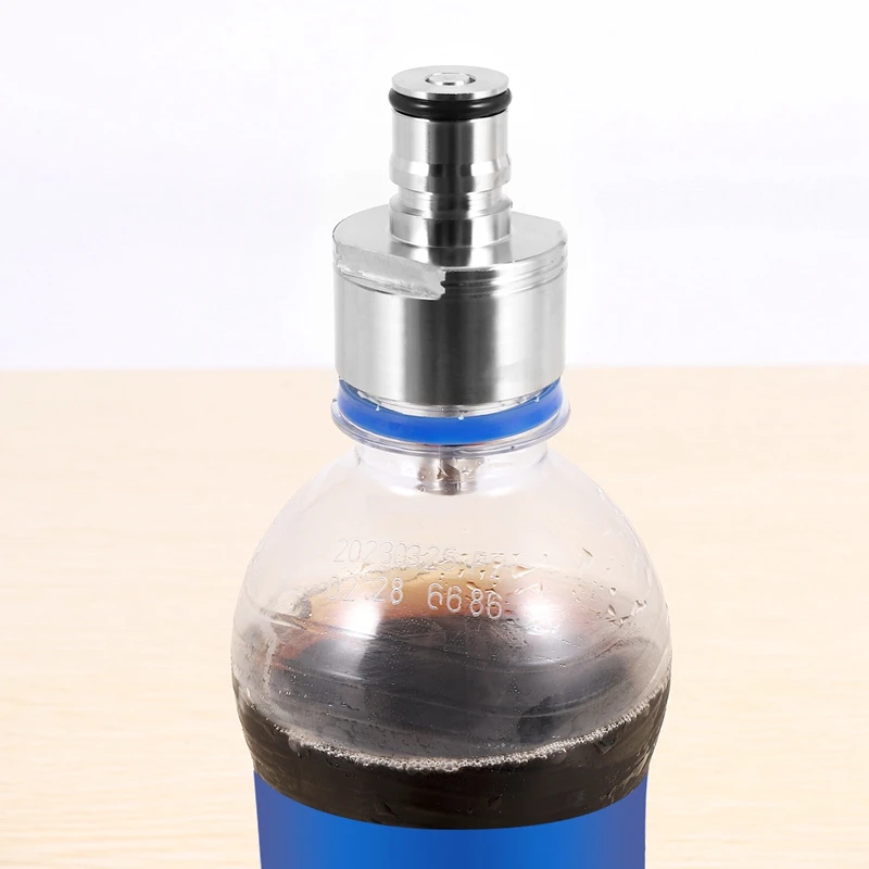 A74E-2Pcs/Lot 304 Stainless Steel Carbonation Cap 5/16 Inch Barb, Ball Lock Type, Fit Soft Drink PET Bottles, Homebrew Kegging