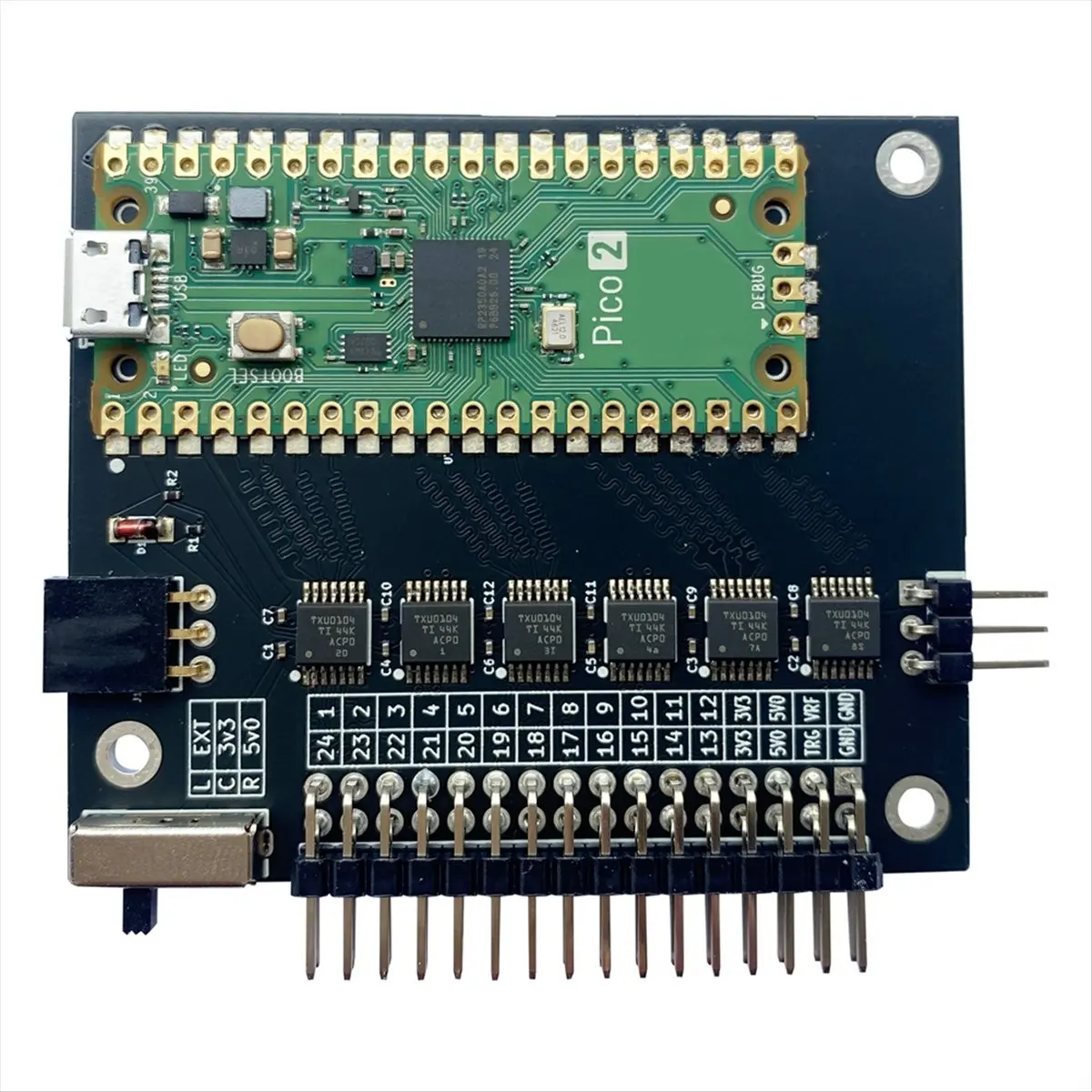 Analizador Lógico A77T V6.0 RP2350 2 400MHz de 24 Canales, Software Disponible para OSX y Linux