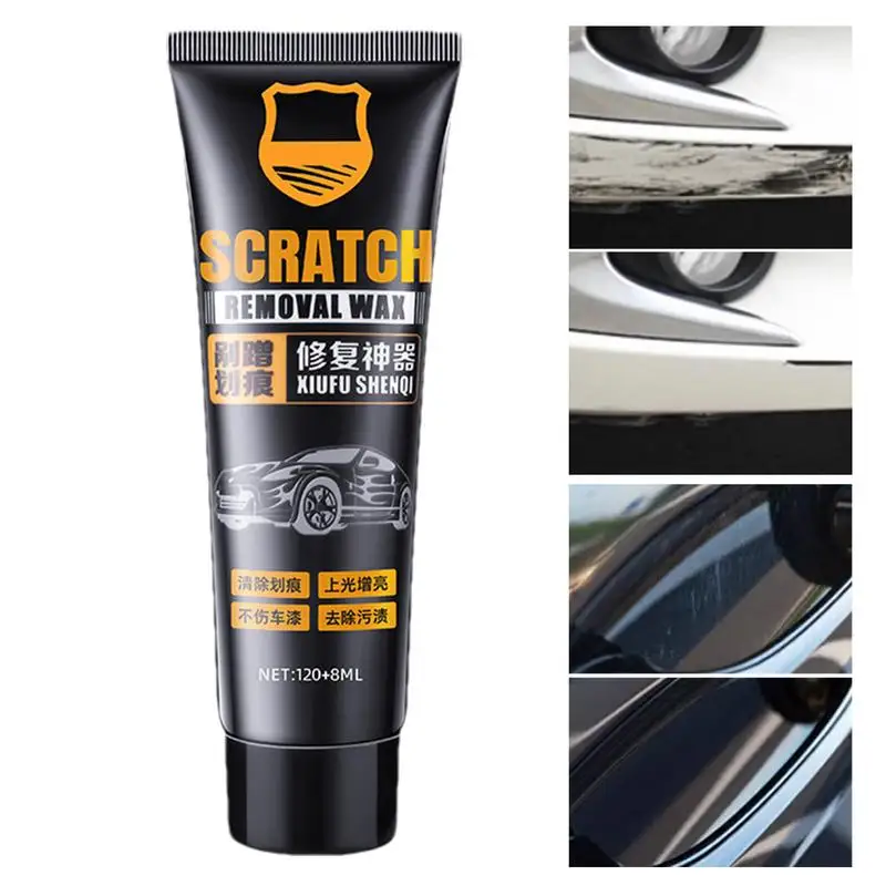 Car Scratch Removal Wax 128ml Car Paint Scratch Removal Wax With Sponge auto Scratch Remove Marks Reconditioning Repair Cream