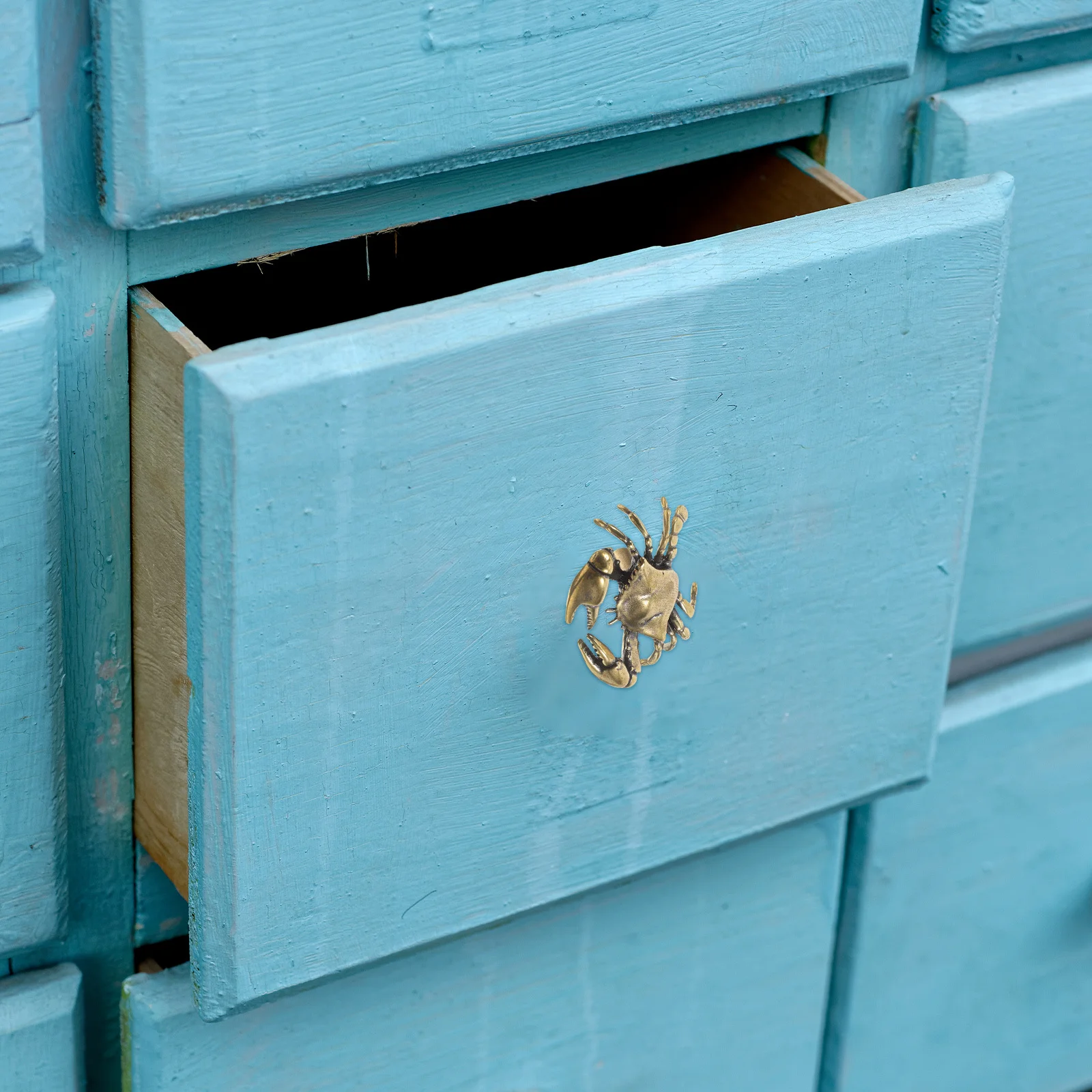 

Латунная дверная ручка шкафа, морской дизайн краба, ретро-океанская тема, уникальные мебельные ручки, ручки для прибрежных ящиков, спальня