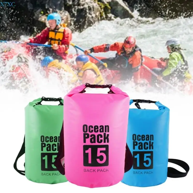 X7XC Waterproof PVC Backpacks Untuk Perlengkapan Berkemah Hiking Luar Ruang Dengan Bahu