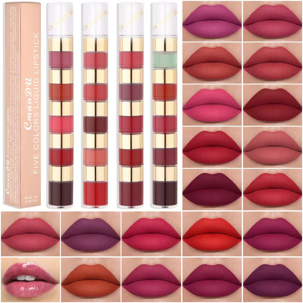 Lip Stain Non-Sticky Long-lasting Lock Color Matte Lip Gloss Lipstick Waterproof Y2K Fancy Fashion Birthday Christmas Present