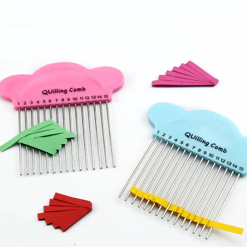 1Pcs Cartoon Stainless Steel Paper Quilling Comb DIY Handmade Paper Quilling Comb Paper-Rolling Tool Paper Quilling Comber