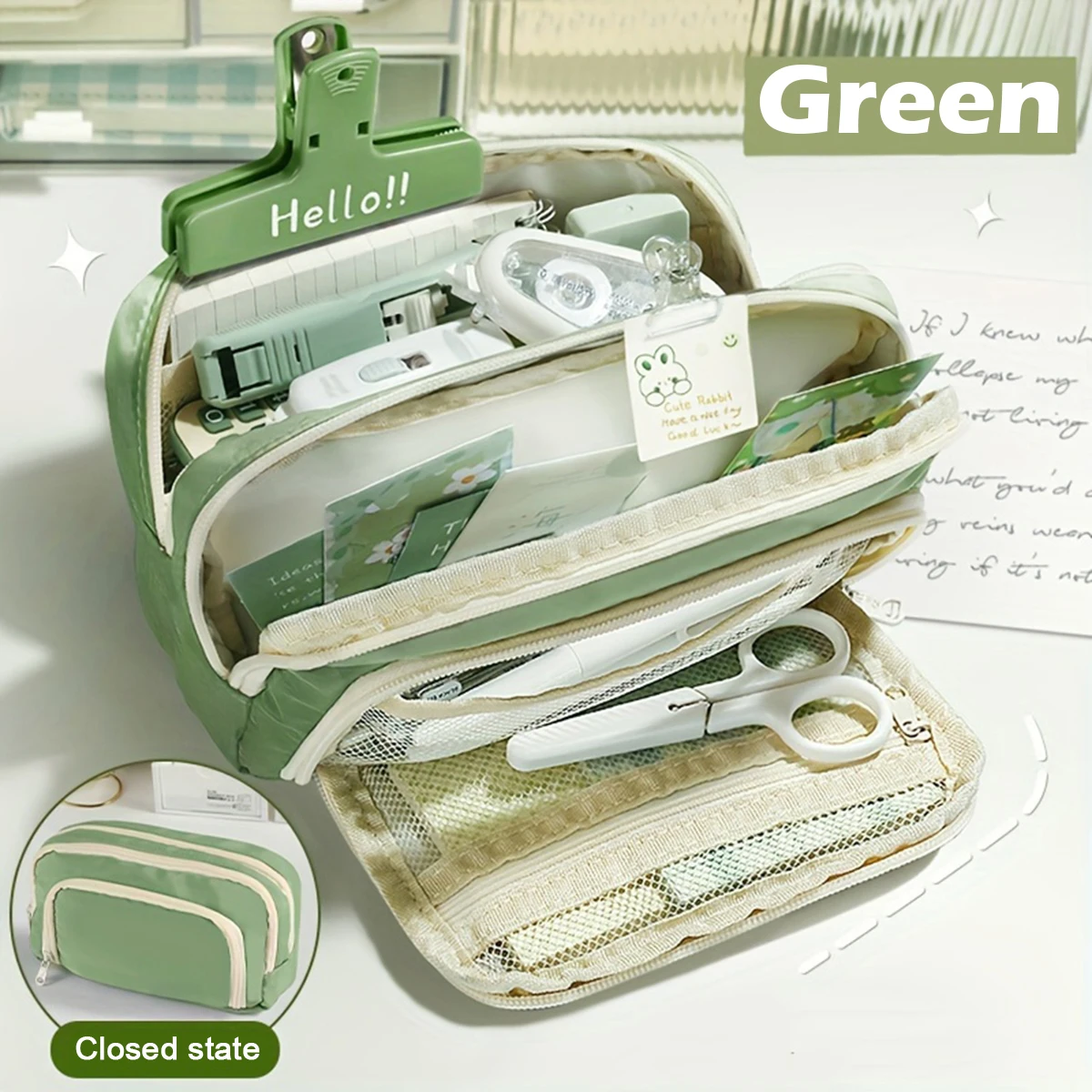 Kawaii Große Kapazität Multi Layer Federmäppchen Student Bleistift Tasche Schule Schreibwaren Box Und Make-Up Lagerung Tasche