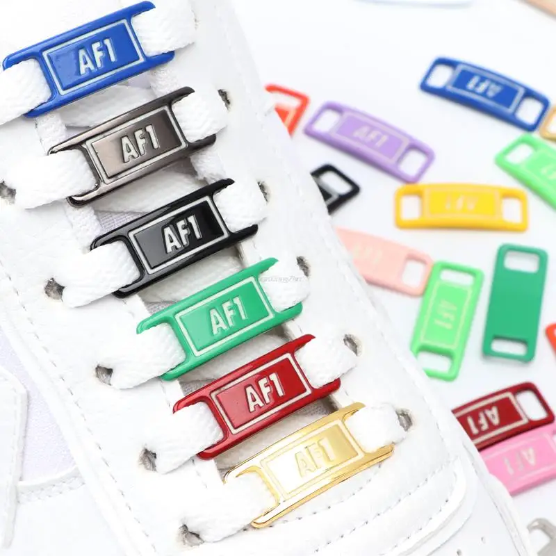 Luminous AF1 Laces Buckle Fashion Shoe Charms Quality Metal Shoelaces Decorations Chapa Air Force Sneaker One Shoes Accessories