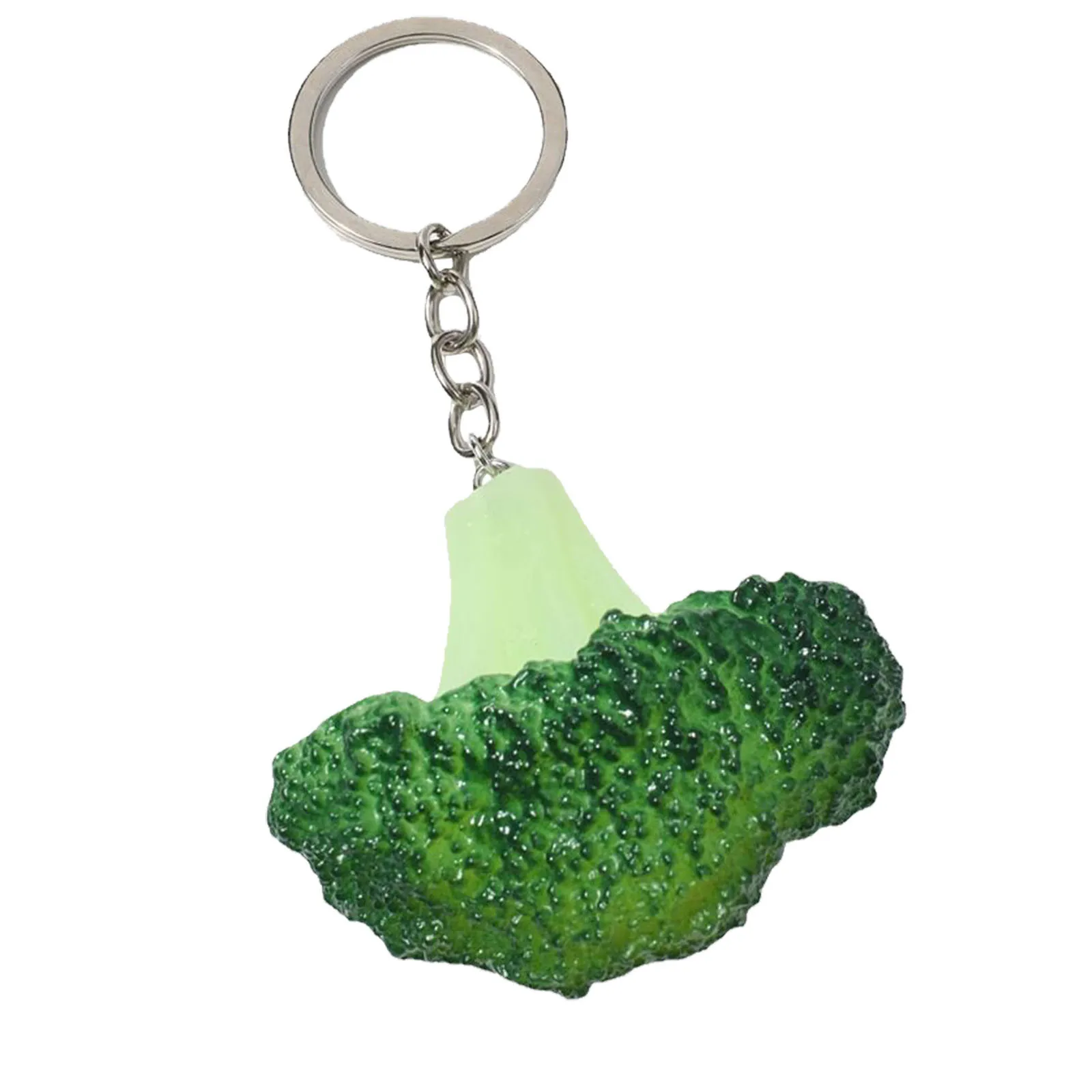 Couple New Trinket Gift Keyring Creative Keychain Broccoli Slice Key Ring Vegetable Ornament Wallet Bag Pendant Charms 가방키링 인형