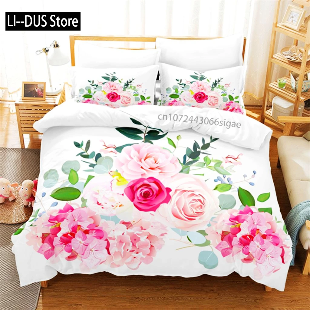 

Beautiful Flowers Bedding Set Duvet Cover Set 3d Bedding Digital Printing Queen Size Bedding Sets Fashion Design