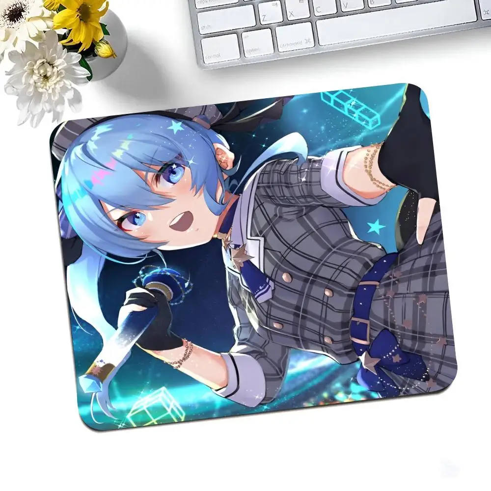 Game H-Hoshimachi Suisei Mouse Pad Ultrafine Surface Gaming Accessories Keyboard Pads Gamer Mouse Mat Rubber Desk Mat