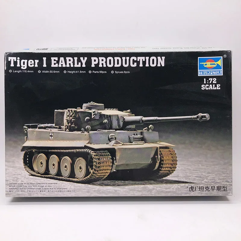 TRUMPETER  07242 1/72 WWII German Tiger I Tank Early Type Military Assembly Model Military Vehicle Armoured Chariot