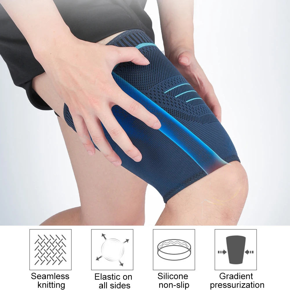 1PCS Sports Thigh Compression Sleeve for Men Women – Hamstring Support, Boost Blood Flow,Breathable Fabric for Running Sports view 5