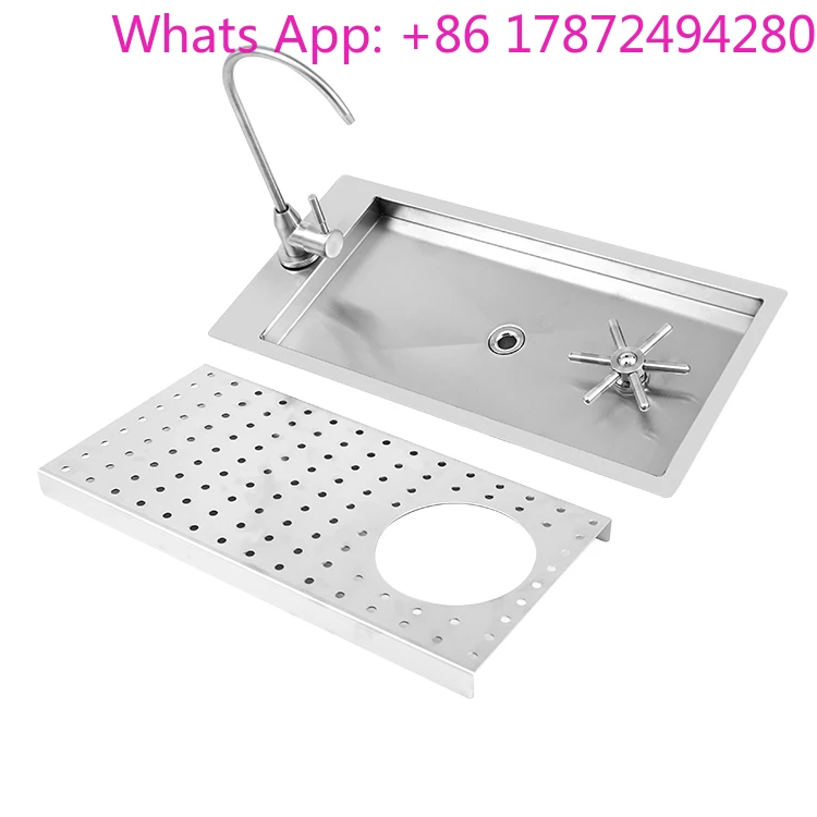 Modern High-Pressure Automatic Metal Cup Washer Essential Stainless Steel Drinkware Accessories for Bars and Cafes