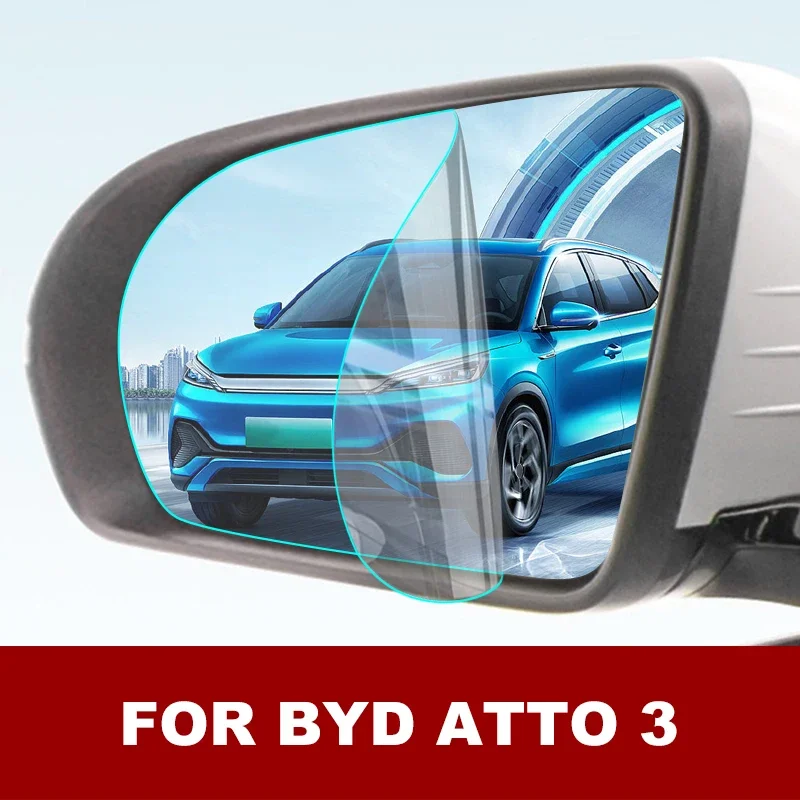 For Byd Atto 3 2022 2023 Rearview Mirror Rainproof Film Reverse Mirror Side Window Waterproof Fog-proof Film Anti-Scratch Films