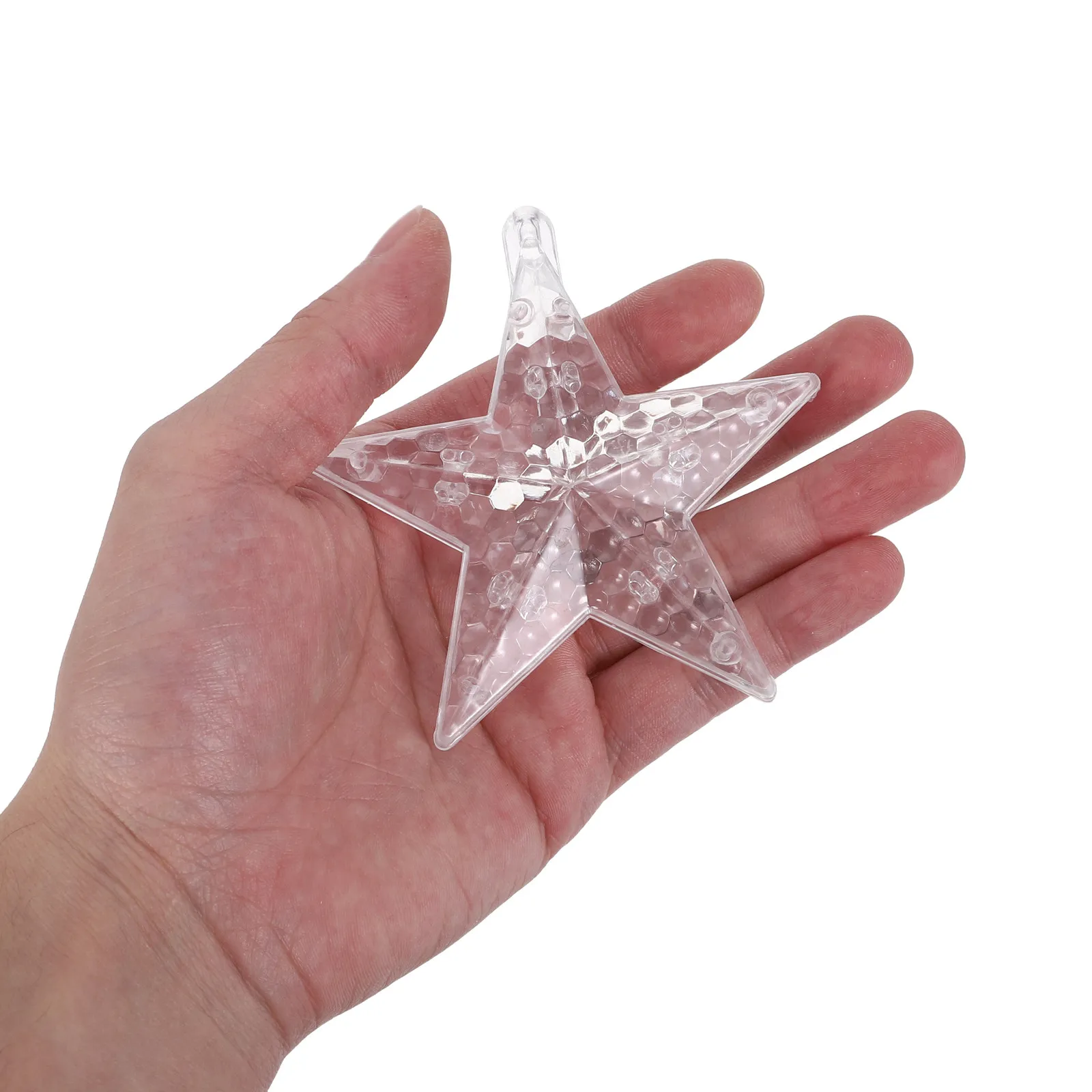 

50 комплектов пластиковых колпаков-звезд для светодиодных гирлянд, декоративные подвесные светильники для рождественских и праздничных украшений