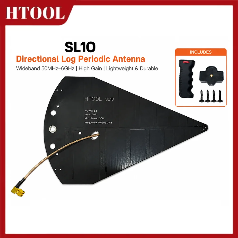 SL10 Antenna 50MHz~6GHz Logarithmic Periodic Directional Measurement Test Antenna With Handle Broadband Handheld HTOOL